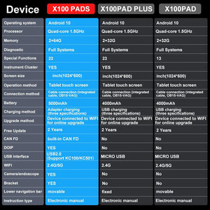 XTOOL X100 колодки X-100 автомобильного ключа программист со встроенным VCI поддерживает сброс масла - Product Image 6