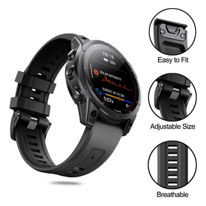 Garmin Fenix 6X 7X 7 6 Pro 5 5XEPIXスマートウォッチEasyfitリストバンド用の最新のシリコンクイックリリースウォッチバンドストラップ