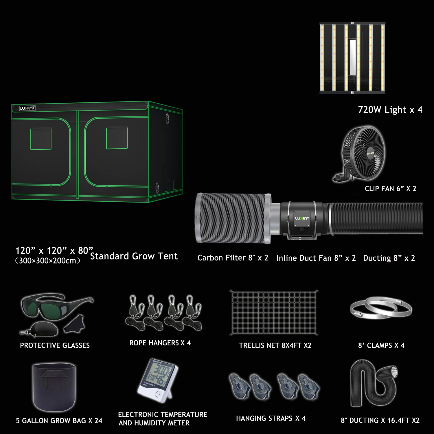 10x10ft +2880w grow light set