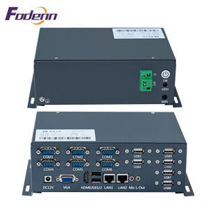 Fodenn IPC Intel J1900 Low-power <strong>Embedded</strong> Computer 6 RS232/ 8USB Industrial Fanless Mini PC