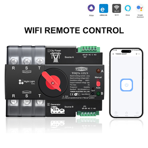 TOMZN Din ray eWelink WIFI akıllı ATS zamanlayıcı 230V çift güç otomatik Transfer seçici anahtarı kesintisiz 3P 63A <span class=keywords><strong>100A</strong></span> 125A