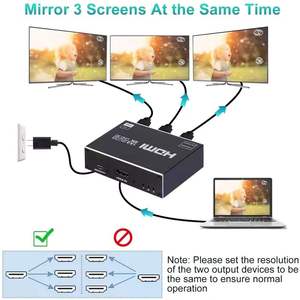 HDMI <strong>Switch</strong> 4K Switcher <strong>3</strong> in <strong>1</strong> Out HD 1080P Video Cable <strong>Splitter</strong> 1x3 Hub Adapter Converter DC 5V Power 1HDMI <strong>INPUT</strong> <strong>Output</strong> LED