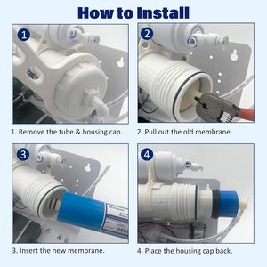 Juego de carcasa de membrana RO 600 GPD, Kit de repuesto de filtro de ósmosis inversa, DIY RO SISTEMA DE AGUA, piezas de filtro de agua de jarabe de arce - Product Image 4