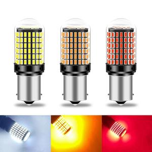 Decoding Anti-flash <strong>LED</strong> Turn signal Bulb 1157 BAU15S 1156 54SMD 3030 High Lumen Reversing Light PY21W - Product Image 6