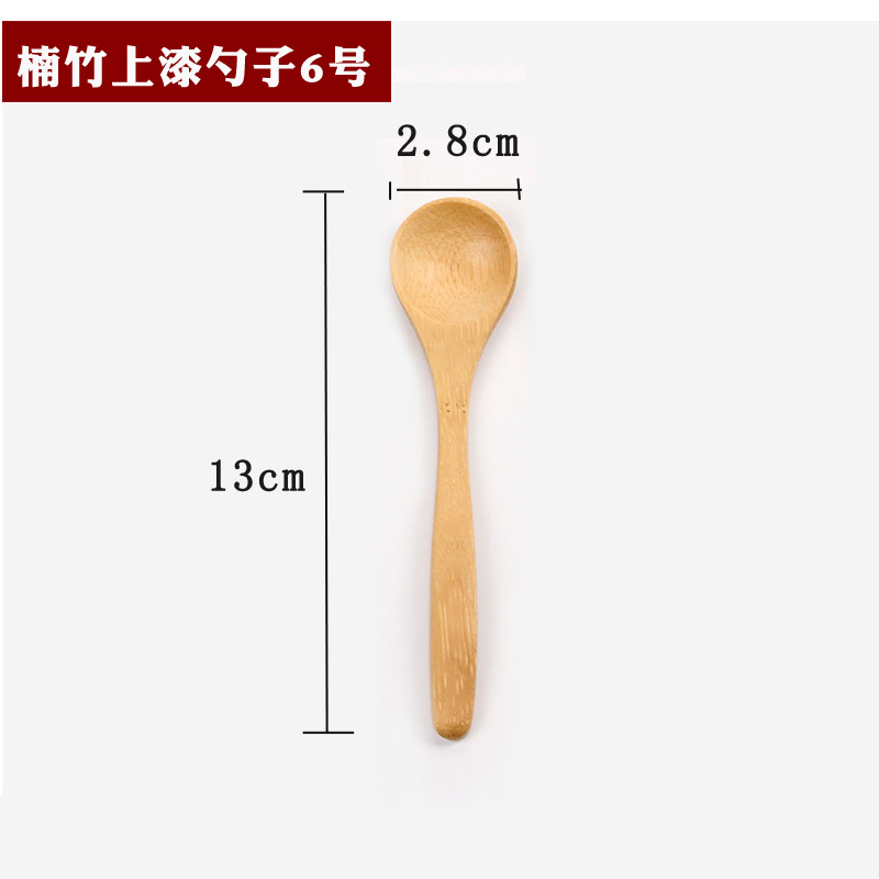 Bamboo spoon with paint no.6-sz3030