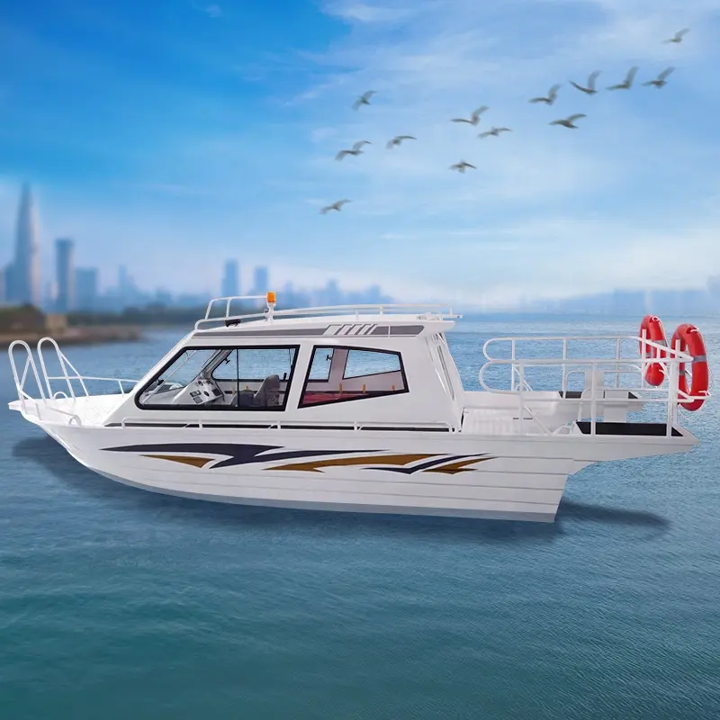 Fournisseur de la Chine tous les bateaux de mer 6m 20 pieds moteurs hors-bord à essence Yachts bateau de pêche à vitesse en aluminium à vendre