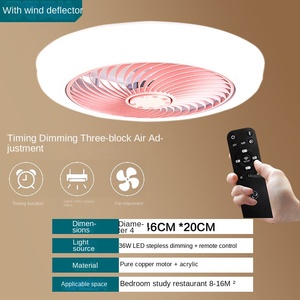 Benutzer definierte Logo-Lichter Wohnzimmer Silent Led Decken ventilator Kleine 3-Gang-Farbänderung 360 Rotierende Fernbedienung Decken ventilator Licht
