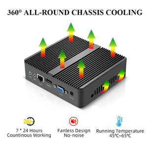 Lüfterloser kleiner Mini-PC CPU Core i7 4500U i5 4200Y i3 4010Y DDR3L Office Mini-PC Computer Desktop Win10 WLAN Barebone-PC tragbar - Product Image 4