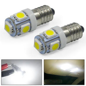 <strong>E10</strong> <strong>Led</strong> Bulb <strong>E10</strong> DC 12V 9V 6V 6.3V 3V 4.5V <strong>E10</strong> 5050 5 SMD <strong>LED</strong> Light Car Tail Reverse Reading Clearance Lamp Warm White Ice Blue