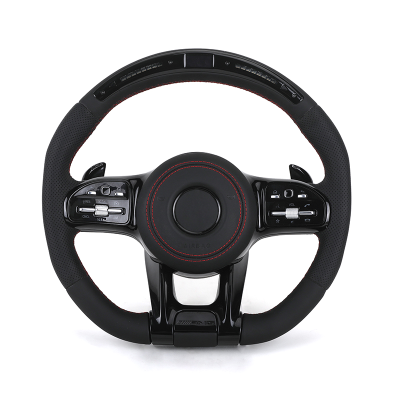 Cuir semi-perforé + Bordure noire + LED