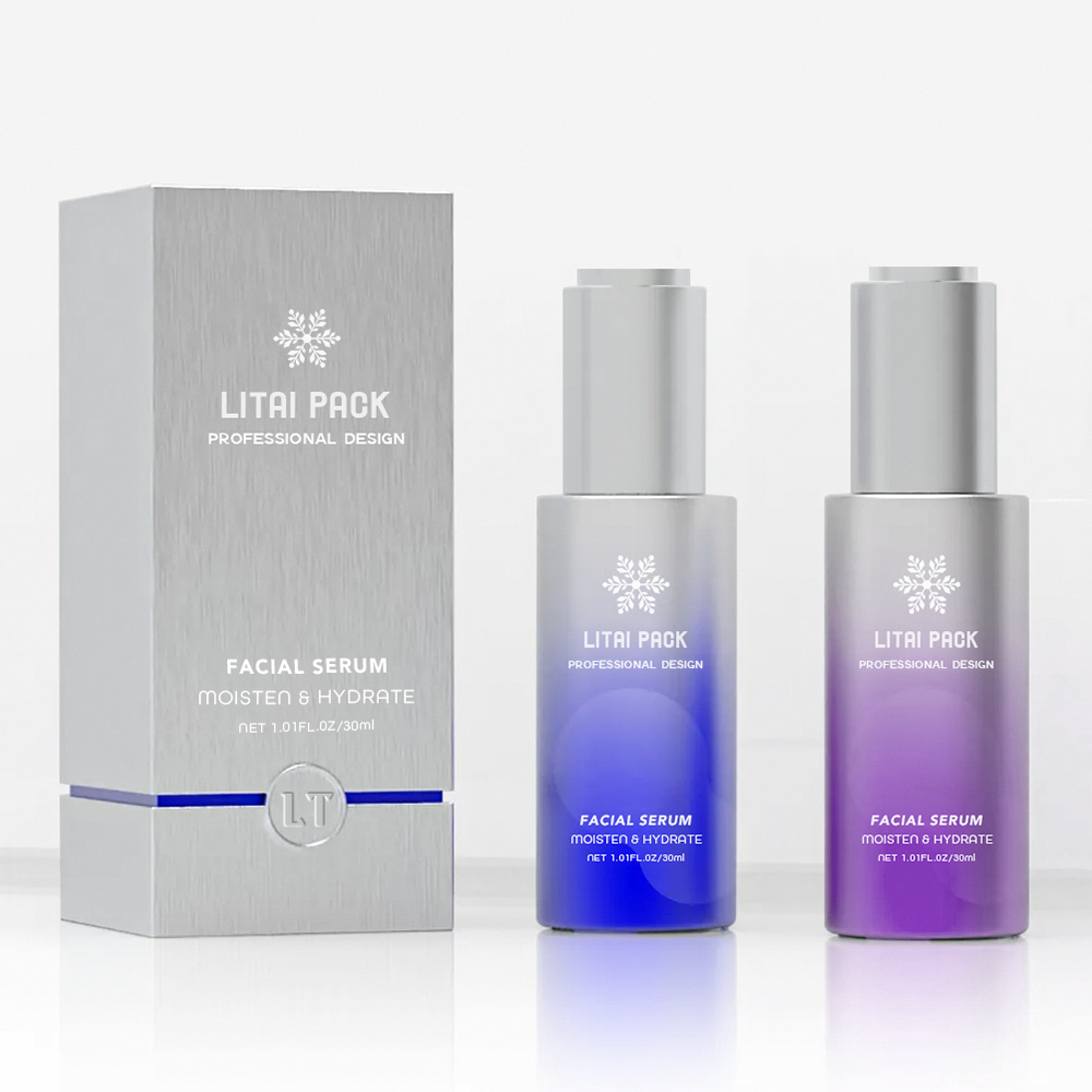 Gradient colored glass bottle with gift box