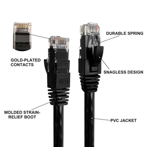 Yüksek kaliteli Ethernet kablosu cat5e cat6 c6a UTP 1,3,5,10M mavi viraj duyarsız katı telli yama kablosu cat6 lan yama kablosu - Product Image 3