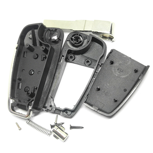HU66 flip anahtar kılıfı ile yuvarlak logo yer ile anahtar boş a-udi 3 düğmeler modifiye itmeli anahtar - Product Image 3