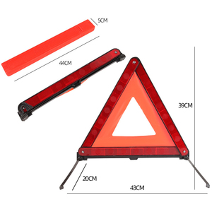 Toptan emniyet üçgen uyarı kiti katlanabilir yansıtıcı üçgen reflektör ile üçgen reflektör işareti araba yol kenarında acil kiti - Product Image 2