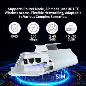 Enrutador WIFI 300Mbps enrutador de módulo 4G interno incorporado con tarjeta SIM enrutador 4G CPE para exteriores - Product Image 5