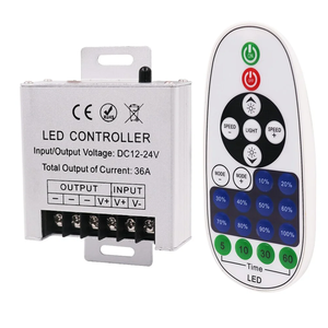 RGB светодиодный контроллер DC 12V-24V 36A алюминиевый корпус светодиодный диммер переключатель RGB пульт дистанционного управления для 5050 2835 RGB полосы света