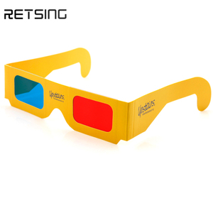 Filmler, videolar, TV ve görüntüler için kırmızı ve mavi HD 3D anaglifik lensler ile 3D gözlük, çocuklar ve yetişkinler için Ideal