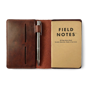 Bloc de notas de bolsillo pequeño Vintage personalizado Bloc de notas de cuero genuino con portalápices Noebooks estacionarios