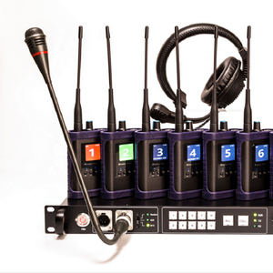 Sistema de intercomunicación inalámbrico de 1 a 6 CANALES, ALCANCE DE 2000m, equipo de Radio y TV, STW-BS1006