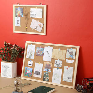 Özel fabrika ahşap ahşap çatkı duvar monte bülten Pin uyarı Corkboards mesaj mantar kurulu bülten panoları - Product Image 5