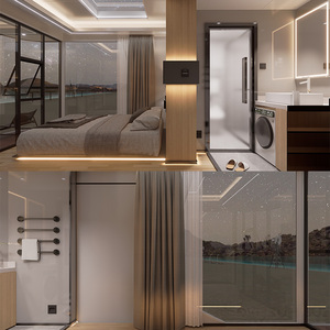 Prefabrik yüzer tatil kompleksi | Güneş enerjisi ve akıllı şehir istasyonu özellikleri ile ev tekne otel - Product Image 3