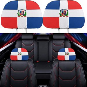 Custom Goedkope Elastische 2 Pack Hoofdsteun Covers Voor Puerto Rico <span class=keywords><strong>Pr</strong></span> Vlag - Product Image 6