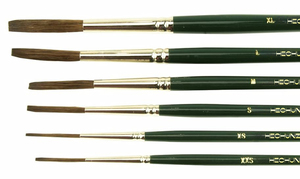 Hechunzi chuyên nghiệp 6 cái thiết lập tổng hợp sóc pinstripping chữ bút lông bàn chải Kích thước xxs-xl - Product Image 2