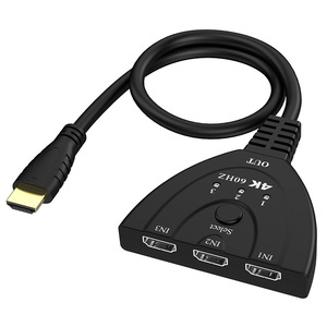 4K 60Hzビデオスイッチャスプリッター3ポート3-1オートコンバーターケーブルHDTVスプリッターコンバータDVDスクリーン用 - Product Image 1