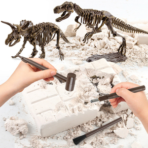QS yeni tasarım eğitim gerçekçi kazmak Dino 3D iskelet seti oyuncak DIY dinozor fosil kazmak kiti oyuncaklar ile simülasyon modeli - Product Image 6