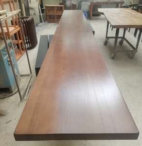 定做乡村风格实木吧台木制桌面商用木制柜台餐厅咖啡吧台面。 - Product Image 1