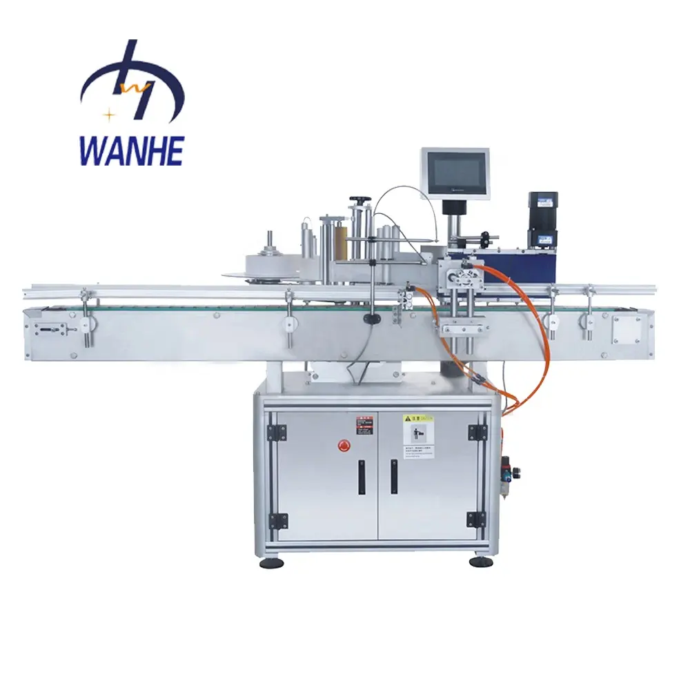 Máquina de etiquetas de alta calidad, completamente automática, adhesiva, para cerveza, redonda, para etiquetas de botellas de vidrio, equipo de línea de Etiquetado de Productos