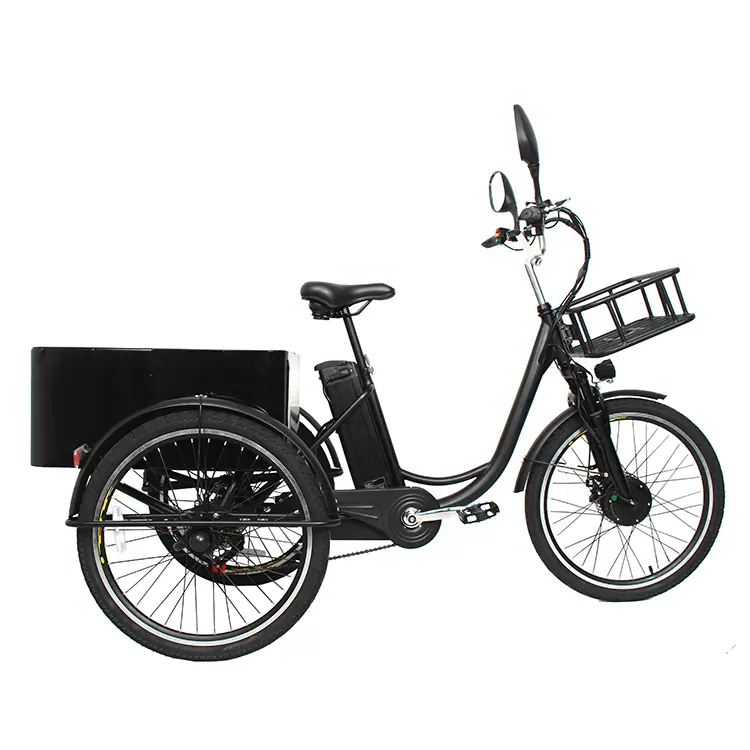 24 "אינץ 3 גלגל חשמלי Trike E אופני 48v תלת אופן חשמלי תלת אופן מטען מחפש ארה"ב סוחר