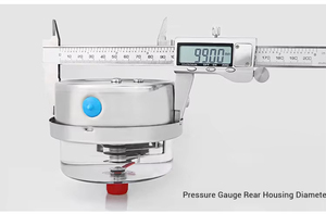 MAIRUIKESI Limites supérieures et inférieures réglables en acier inoxydable Filetage 100mm Manomètres à contact électrique antichoc - Product Image 5
