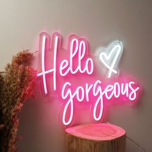Connettività USB personalizzata rosa bella luce decorativa <span class=keywords><strong>Led</strong></span> insegne al Neon per fidanzamento di matrimonio festa di compleanno ragazza camera da letto