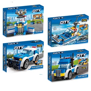 KFS Police <strong>Command</strong> Car <strong>Building</strong> <strong>Blocks</strong> Puzzle Compatible Toy Boy Small Particle Police Car Model - Product Image 5