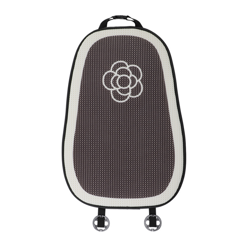 White-edged camellia-patterned seat cushion and backrest