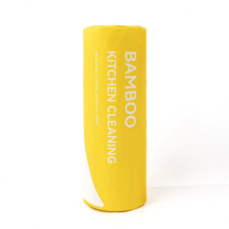 Jaune-Chiffon de nettoyage de cuisine en bambou