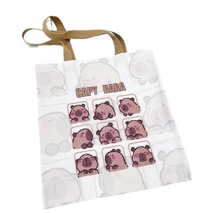 Bolso de hombro de lona de gran capacidad para mujer, nuevo Capybara Capibala, estilo de moda abierto para estudiantes, Tutorial, clase, uso escolar - Product Image 5
