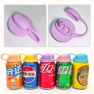Silicone có thể nắp cho Soda & Cola, chống bụi rò rỉ-proof tái sử dụng uống bìa với rơm lỗ, có ga nước giải khát cap - Product Image 6
