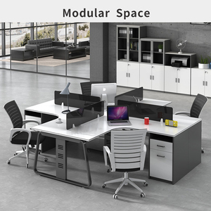 定制办公室坐架工作站，分板2/3/4/5座位书桌家具电脑隔断隔间批发 - Product Image 6