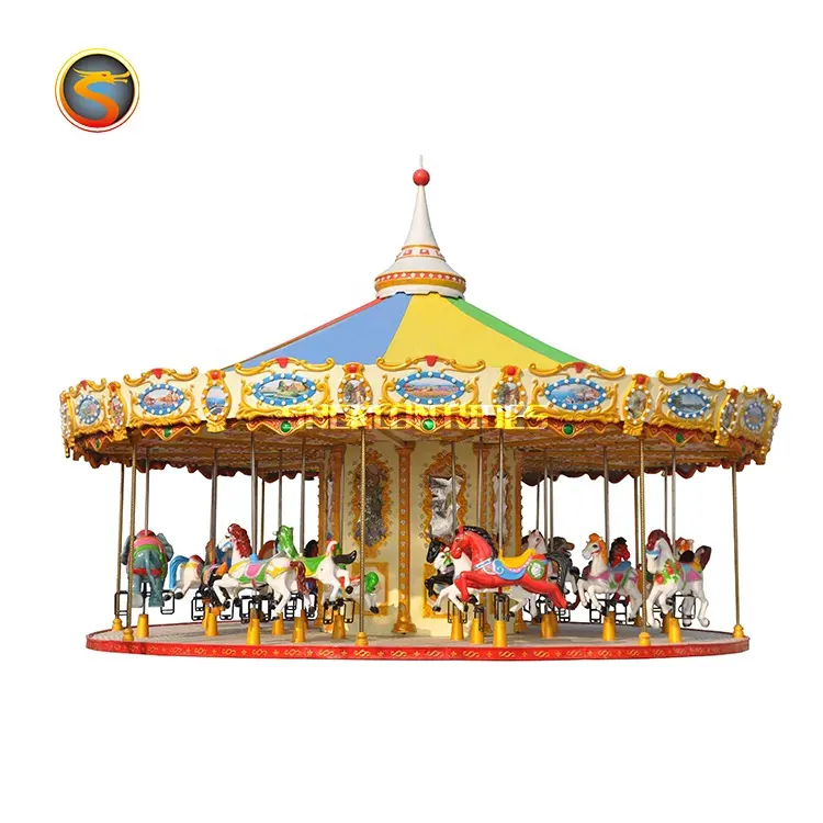 Il parco di divertimenti caldo guida i migliori giostra a 24 posti per bambini merry go round ride carousel in vendita