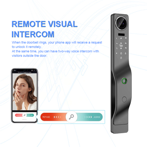 Kamera Cerradura Wifi ile 3d yüz tanıma akıllı kapı kilidi biyometrik parmak izi güvenlik tam otomatik akıllı kilit - Product Image 3