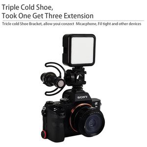 用于麦克风监视器LED视频灯的佳能Nikon Pentax DSLR摄像机的3个冷靴上摄像机安装适配器扩展端口 - Product Image 5
