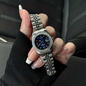 High Quality Scottie 9739B Women's Watch New Design Waterproof Stainless Steel Strap Diamond-studded Round Calendar - Product Image 1