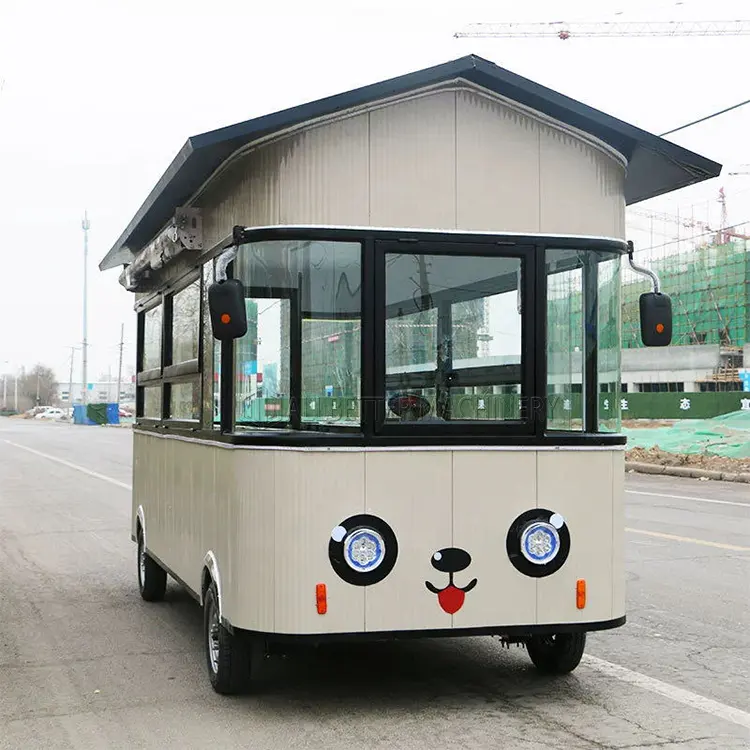 Customized China Mobile Electric Carts Food Van Cart Outdoor Snack Newspaper Kiosk Ice Cream Food Truck Car