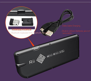 Rii-teclado inalámbrico mini V3 para portátil y tableta, periférico con Touchpad, ergonómico, recargable, 2,4G - Product Image 3
