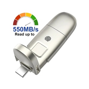 Memoria USB cifrada con huellas dactilares tipo C, unidad flash USB, unidad flash USB de estado sólido, 64GB, 128GB, 256GB, 512GB, 1TB, USB - Product Image 1