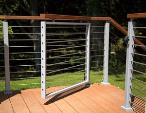 กลางแจ้งสายราวระบบSafety Gateและการออกแบบแนวนอนสำหรับรั้วเหล็กจากFoshanโรงงาน - Product Image 3