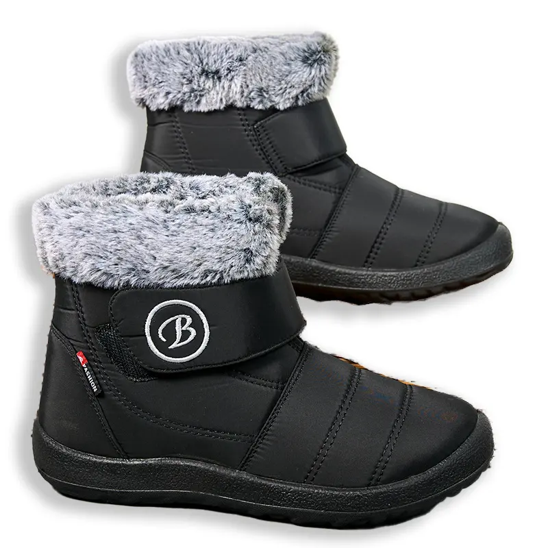 أحذية نسائية للثلج مريحة للخروج أحذية شتوية مبطنة بالفراء أحذية ثقيلة للنساء