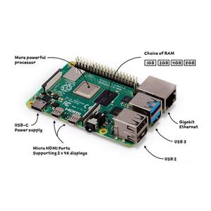 100% originale Raspberry Pi 4 4GB modello B 1/2/4/8GB più recente del Computer Raspberry Pi 3 B 3b Stm32f103c8t6